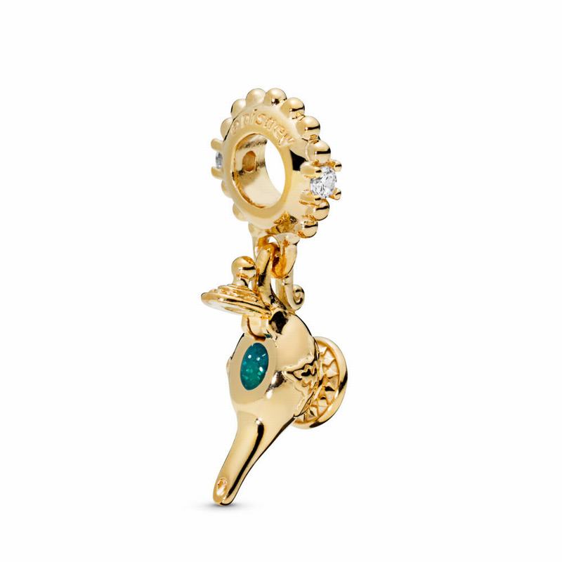Pandora Disney Magic Lamp Dangle Charm Gold Egypt RG9258470